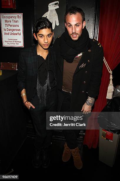 Mark Indelicato and Micah Jesse attend a Night of Fashion, Music & Charity to say goodbye to "Ugly Betty" at Capitale on February 13, 2010 in New...