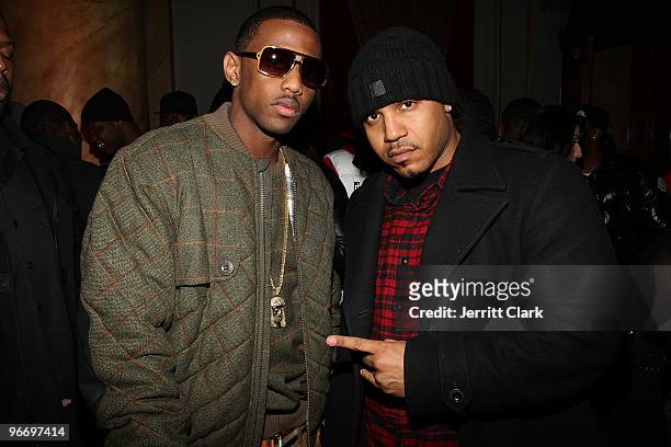 Rapper Fabolous and manager Cheo attend a Night of Fashion, Music & Charity to say goodbye to "Ugly Betty" at Capitale on February 13, 2010 in New...