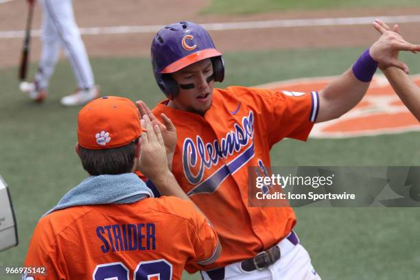 The NCAA 2018 Division I Baseball Championship regional playoffs in Clemson, S.C. On June 3, 2018 held an elimination game between St. John's and...