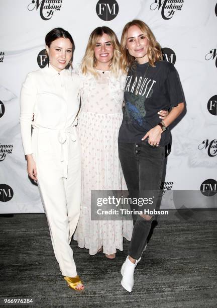 Geri Hirsch, Alli Webb and Anine Bing attend the 2018 Mamas Making It Summit at The Line Hotel on June 3, 2018 in Los Angeles, California.