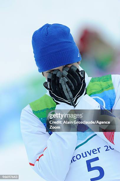 Jason Lamy Chappuis of France takes Gold medal during the Nordic Combined Individual NH/10km on Day 3 of the 2010 Vancouver Winter Olympic Games on...