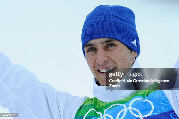 Jason Lamy Chappuis of France takes Gold medal during the Nordic Combined Individual NH/10km on Day 3 of the 2010 Vancouver Winter Olympic Games on...