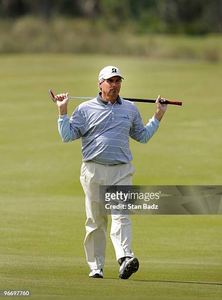 Fred Couples walks down the fifth fairway during the final round of The ACE Group Classic at The Quarry on February 14, 2010 in Naples, Florida.