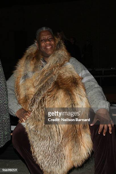 American editor-at-large for Vogue magazine Andre Leon Talley attends the Thakoon Fall 2010 Fashion Show during Mercedes-Benz Fashion Week at Eyebeam...