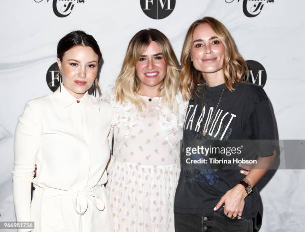 Geri Hirsch, Alli Webb and Anine Bing attend the 2018 Mamas Making It Summit at The Line Hotel on June 3, 2018 in Los Angeles, California.