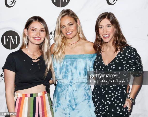 Lauren Paul, Caitlin Crosby and Molly Thompson attend the 2018 Mamas Making It Summit at The Line Hotel on June 3, 2018 in Los Angeles, California.