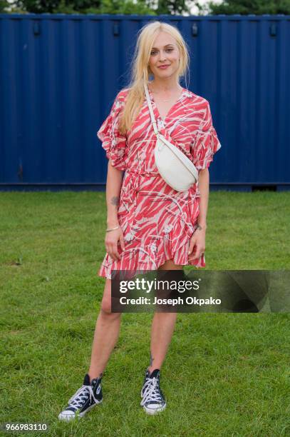 Fearne Cotton poses backstage at Mighty Hoopla festival at Brockwell Park on June 3, 2018 in London, England.