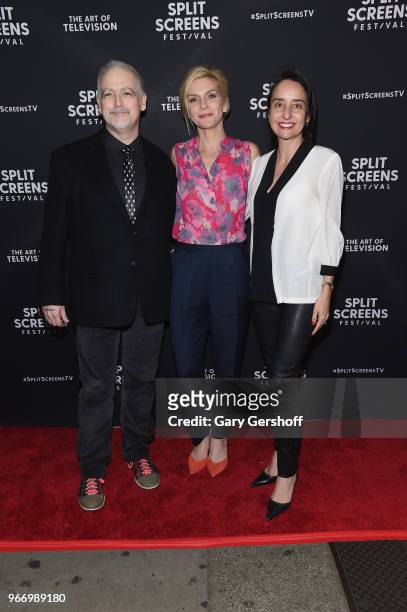 Split Screens Festival curator Matt Zoller Seitz, actress Rhea Seehorn and DOC NYC Executive Director Raphaela Neihausen attend the close up of...