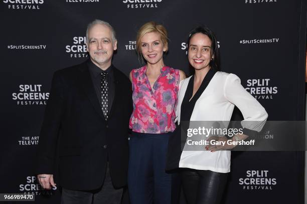 Split Screens Festival curator Matt Zoller Seitz, actress Rhea Seehorn and DOC NYC Executive Director Raphaela Neihausen attend the close up of...