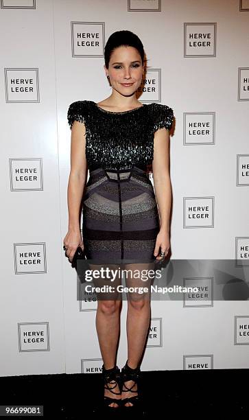 Sophia Bush attends the Herve Leger By Max Azria Fall 2010 fashion show during Mercedes-Benz Fashion Week at Bryant Park on February 14, 2010 in New...