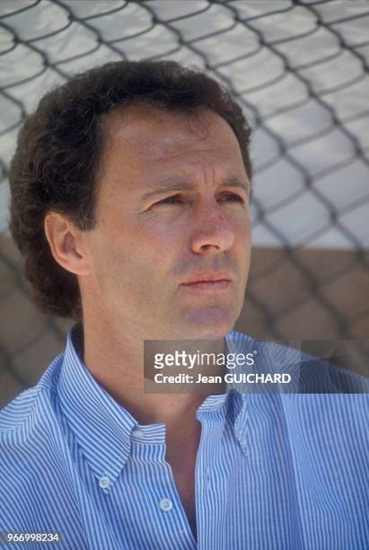 Portrait de l'entraîneur Franz Beckenbauer le 13 juin 1986 au Mexique.