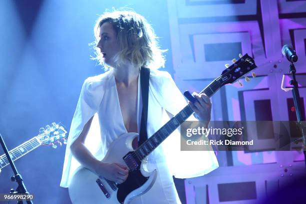 Sarah Zimmermann of Striking Matches performs onstage at the Innovation In Music Awards on June 3, 2018 in Nashville, Tennessee.