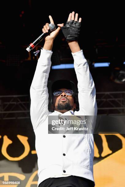 Of Wu-Tang Clan performs on the Colossal Stage during Clusterfest at Civic Center Plaza and The Bill Graham Civic Auditorium on June 3, 2018 in San...