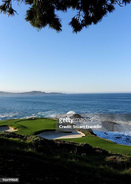 General view of the seventh hole before the final round of the AT&T Pebble Beach National Pro-Am at Pebble Beach Golf Links on February 14, 2010 in...