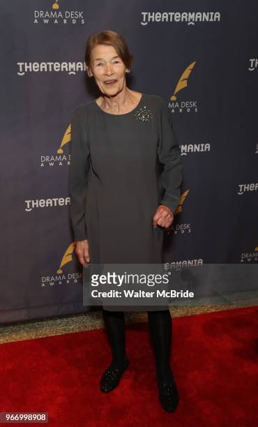 Glenda Jackson during the arrivals for the 2018 Drama Desk Awards at Town Hall on June 3, 2018 in New York City.