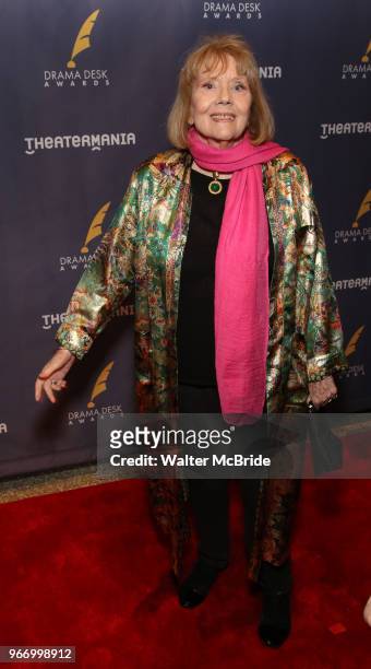 Diana Rigg during the arrivals for the 2018 Drama Desk Awards at Town Hall on June 3, 2018 in New York City.