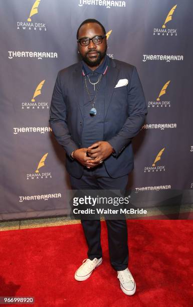 Brian Tyree Henry the arrivals for the 2018 Drama Desk Awards at Town Hall on June 3, 2018 in New York City.