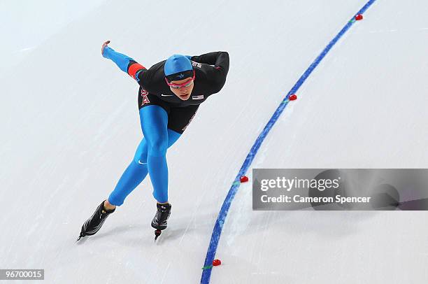 Nancy Swider-Pelz Jr. Of United States competes in the Speed Skating Ladies' 3,000m on day 3 of the Vancouver 2010 Winter Olympics at Richmond...