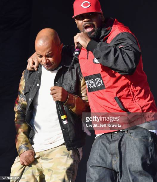 God and Ghostface Killah perform on the Colossal Stage during Clusterfest at Civic Center Plaza and The Bill Graham Civic Auditorium on June 3, 2018...