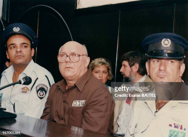 Procès de l'ancien nazi John Ivan Demjanjuk le 14 mai 1990 à Jérusalem, Israël.