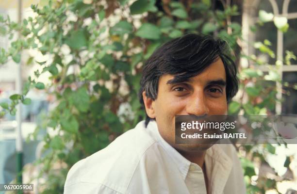 Portrait de Maurice Szafran, journaliste, le 16 septembre 1991 en Israël.