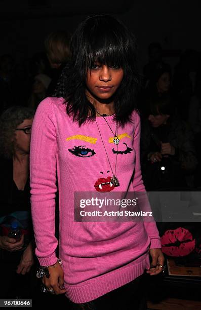 FeFe Dobson attends the Betsey Johnson Fall 2010 Fashion Show during Mercedes-Benz Fashion Week at the Altman Building on February 14, 2010 in New...