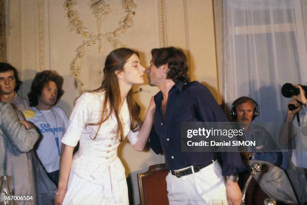 Roman Polanski et Nastassja Kinski lors de la présentation du film 'Tess' au Festival de Cannes le 17 mai 1979, France.