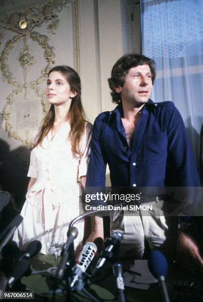 Roman Polanski et Nastassja Kinski lors de la présentation du film 'Tess' au Festival de Cannes le 17 mai 1979, France.