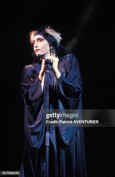 Jeanne Mas en concert à l'Olympia le 17 novembre 1985 à Paris, france.