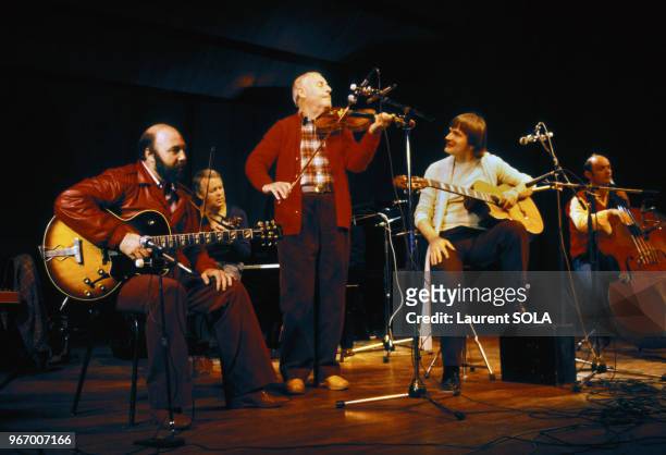 Stéphane Grappelli en concert à Paris le 29 mars 1983, France.