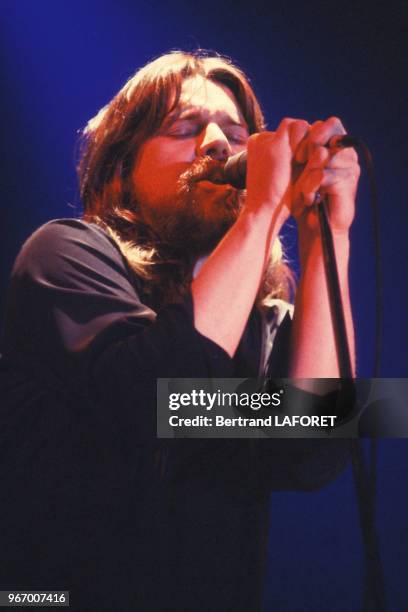 Le chanteur américain Bob Seger en concert à Paris le 24 novembre 1980, France.