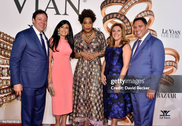 Eddie LeVian, Miranda LeVian, singer Macy Gray, Elizabeth LeVian and Moosa LeVian attend the Le Vian 2019 Red Carpet Revue at the Mandalay Bay...