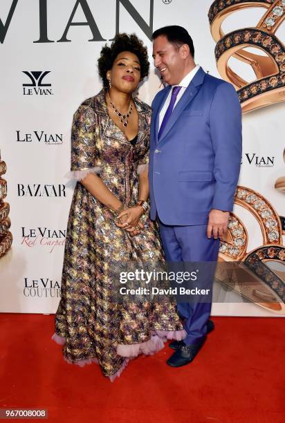 Singer Macy Gray and Moosa LeVian attend the Le Vian 2019 Red Carpet Revue at the Mandalay Bay Convention Center on June 3, 2018 in Las Vegas, Nevada.