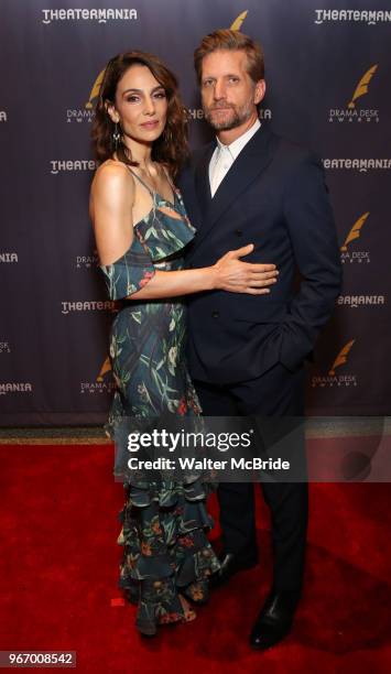 Annie Parisse and Paul Sparks during the arrivals for the 2018 Drama Desk Awards at Town Hall on June 3, 2018 in New York City.