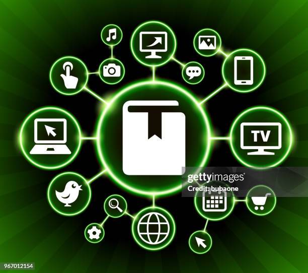 bookmark internet communication technology dark buttons background - bookmark hand stock illustrations