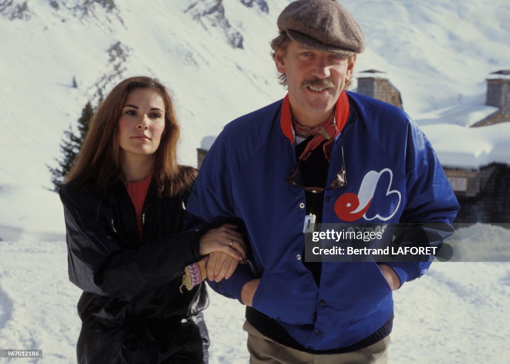 Donald Sutherland et sa femme à Avoriaz en 1982