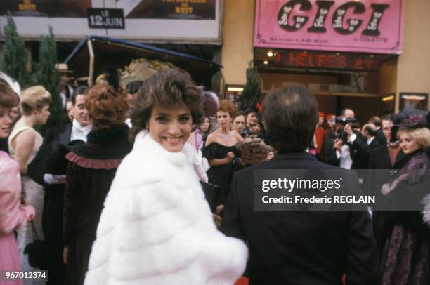 Linda De Suza à la soirée poue le lancement du parfum 'Maxim S' à Paris le 28 mai 1985, France.