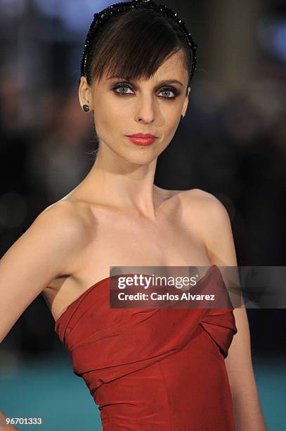 Spanish actress Leticia Dolera attends Goya awards 2010 photocall at "Palacio de Congresos" on February 14, 2010 in Madrid, Spain.