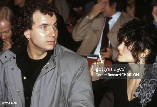 Bernard Lavilliers et Lisa Lyon à un concert le 28 octobre 1981 à Paris, France.