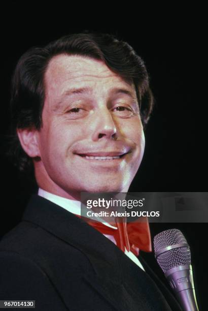 Portrait de Michel Leeb lors d'un spectacle le 30 mai 1988 en France.