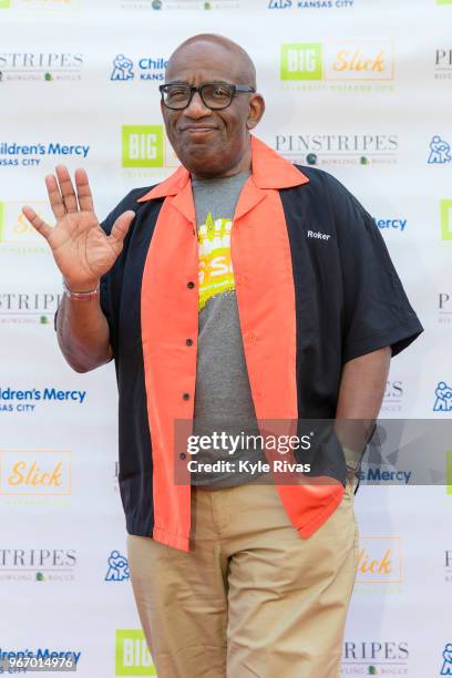 Al Roker walks the Red Carpet before participating in bowling at Pinstripes during the Big Slick Celebrity Weekend benefitting Children's Mercy...