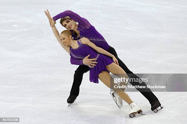 Stacey Kemp and David King of Great Britain compete in the figure skating pairs short program on day 3 of the Vancouver 2010 Winter Olympics at...