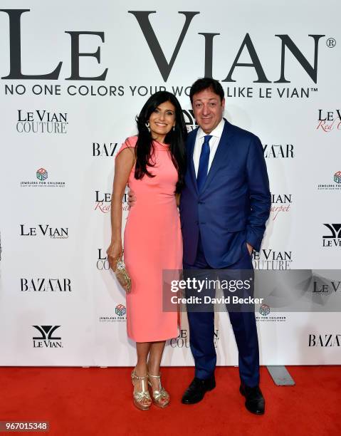 Miranda LeVian and Eddie LeVian attend the Le Vian 2019 Red Carpet Revue at the Mandalay Bay Convention Center on June 3, 2018 in Las Vegas, Nevada.