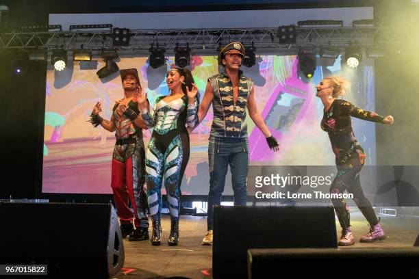 Vengaboys perform at Mighty Hoopla at Brockwell Park on June 3, 2018 in London, England.