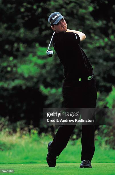 Peter Hanson of Sweden in action during the North West of Ireland Open held at the Slieve Russell Hotel Golf & Country Club, in County Cavan,...
