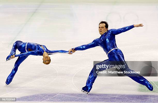 Tatiana Volosozhar and Stanislav Morozov of Ukraine compete in the figure skating pairs short program on day 3 of the Vancouver 2010 Winter Olympics...