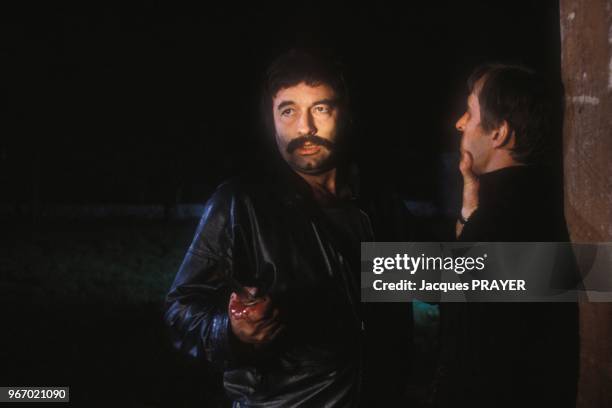 Nicolas Silberg lors du tournage du film 'Mesrine' realise par Andre Genoves le 26 janvier 1984 a Paris, France.