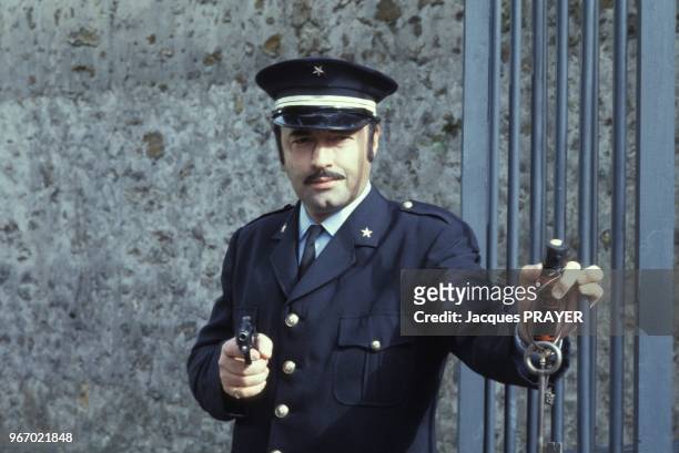 Nicolas Silberg lors du tournage du film 'Mesrine' realise par Andre Genoves le 26 janvier 1984 a Paris, France.
