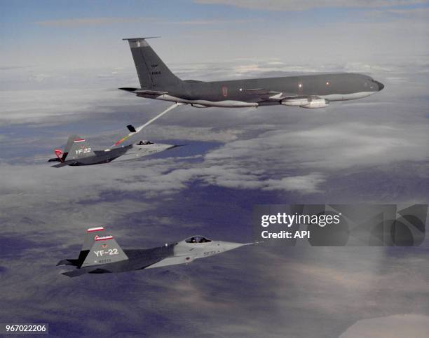 Avion de chasse de l'US Air Force YF 22 Etats-Unis.