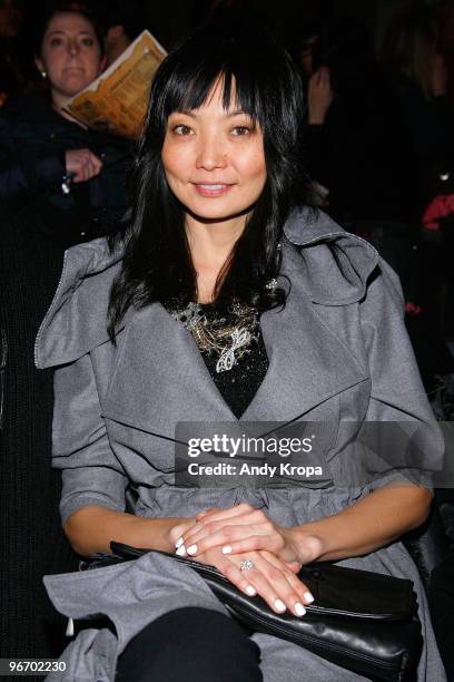 Irina Pantaeva attends the Betsey Johnson Fall 2010 fashion show during Mercedes-Benz Fashion Week at Altman Building on February 14, 2010 in New...